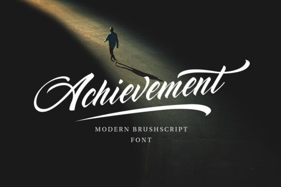 Achievement: A Bold Brush Script for Modern Branding