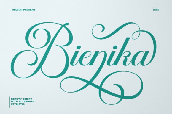 Bienika: Crafting Elegance with a Modern Calligraphic Script