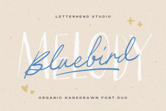 Bluebird Melody: Crafting Warmth with a Modern Script Duo