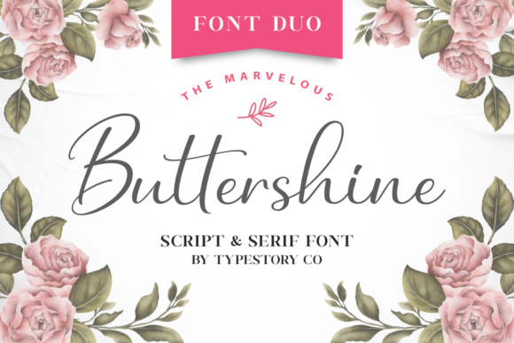 Buttershine: A Bold Serif and Script Duo for Personalized Design