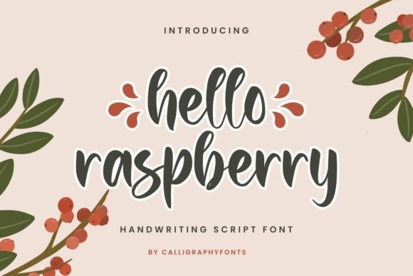 Hello Raspberry Font: A Fresh Take on Handwritten Charm