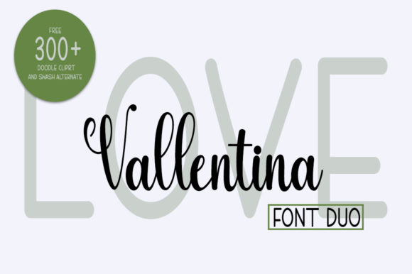Love Vallentina Duo: Where Script and Handwritten Charm Unite