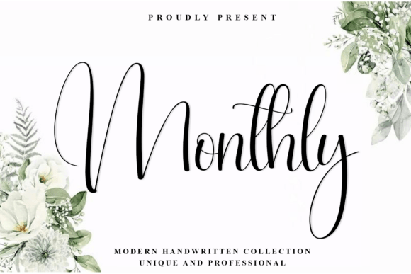Monthly: A Modern Script for Timeless Elegance