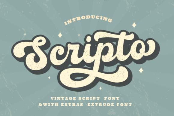 Scripto: A Retro Script Font for Modern Design Projects