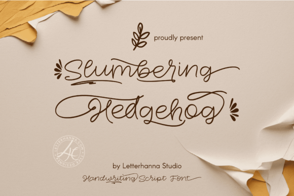 Slumbering Hedgehog: A Script Font with Cuddly Charm