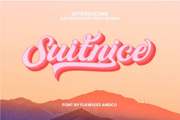 Suitnice: A Groovy Script Font for Modern Creative Projects